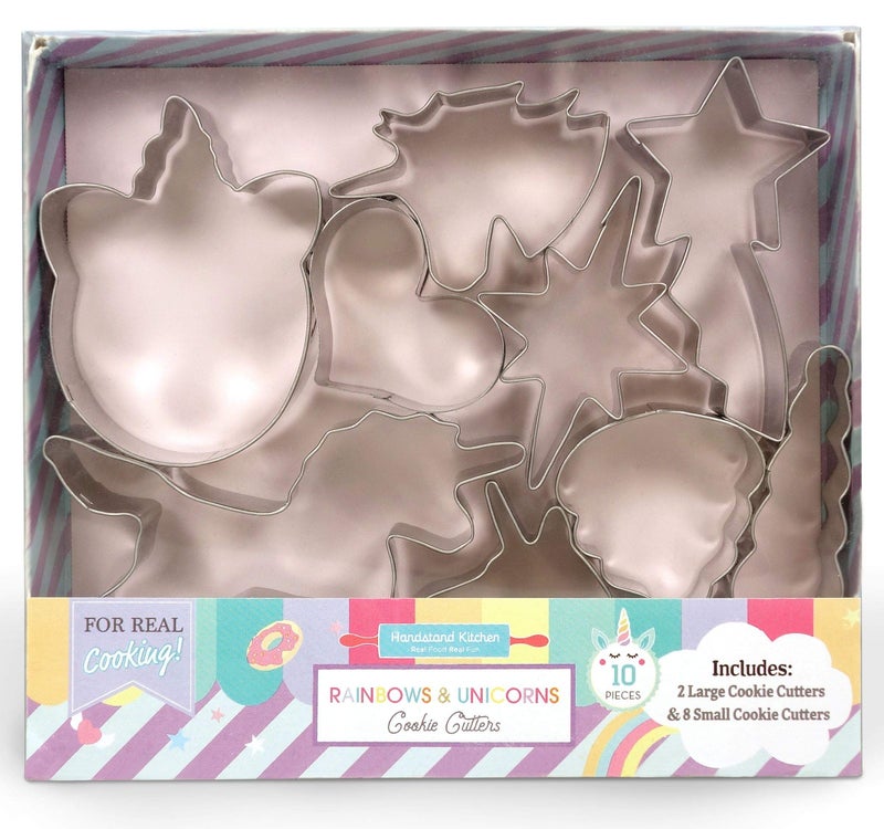 Handstand Kitchen Rainbows and Unicorns 10-piece Cookie Cutter Assortment - Image 1